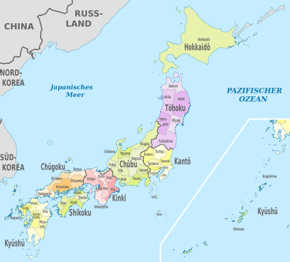 административная карта японии